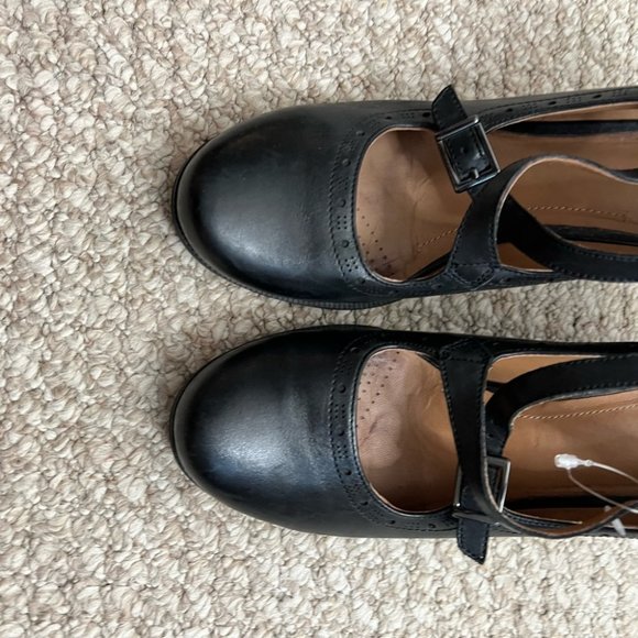 Clarks black heels strappy Mary Jane size 9 - Picture 2 of 10